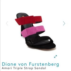 NWOT Diane von Fürstenberg Amari red/black